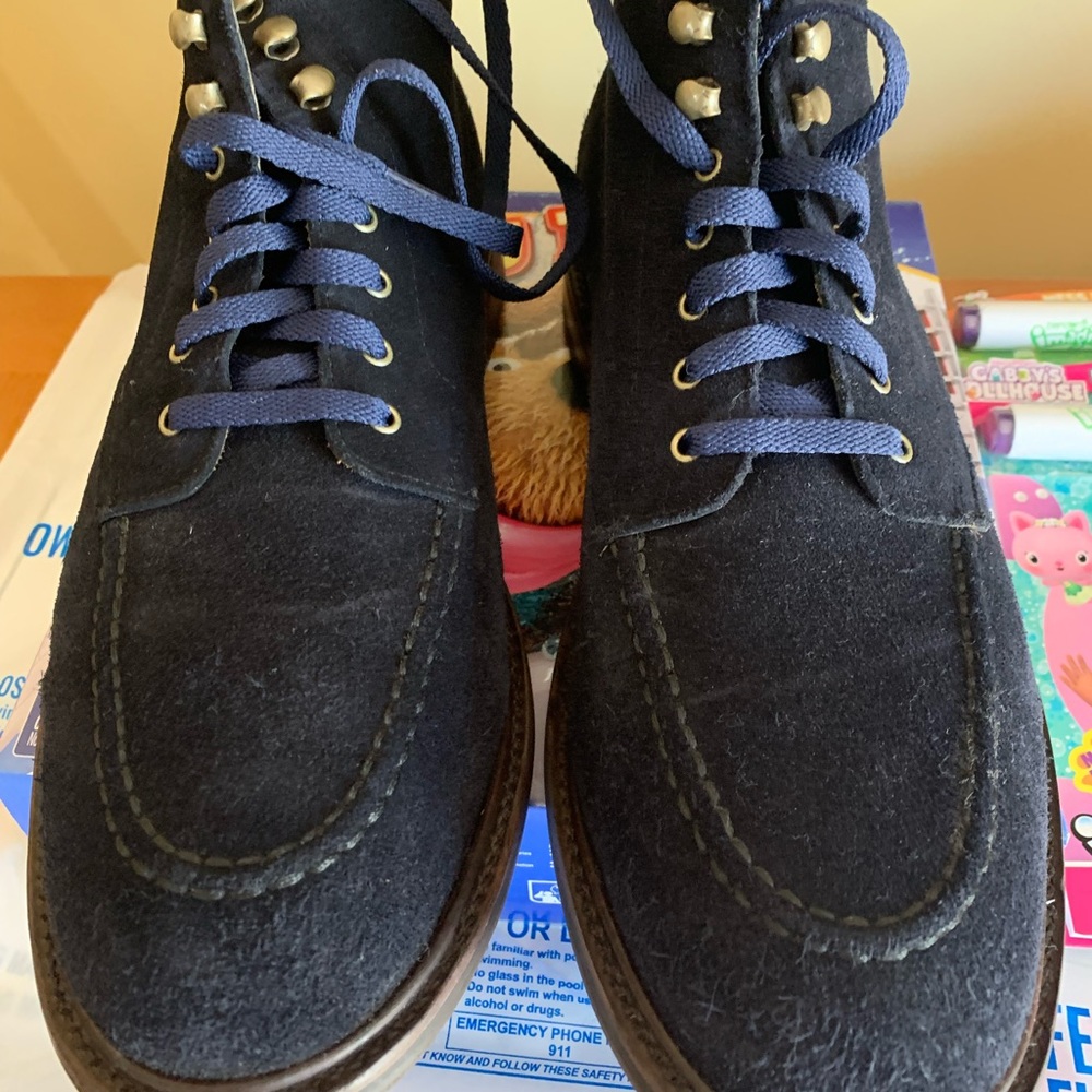 J.Crew Pacer Boot Style Kenton Suede Pacer in Marine Blue Size 13